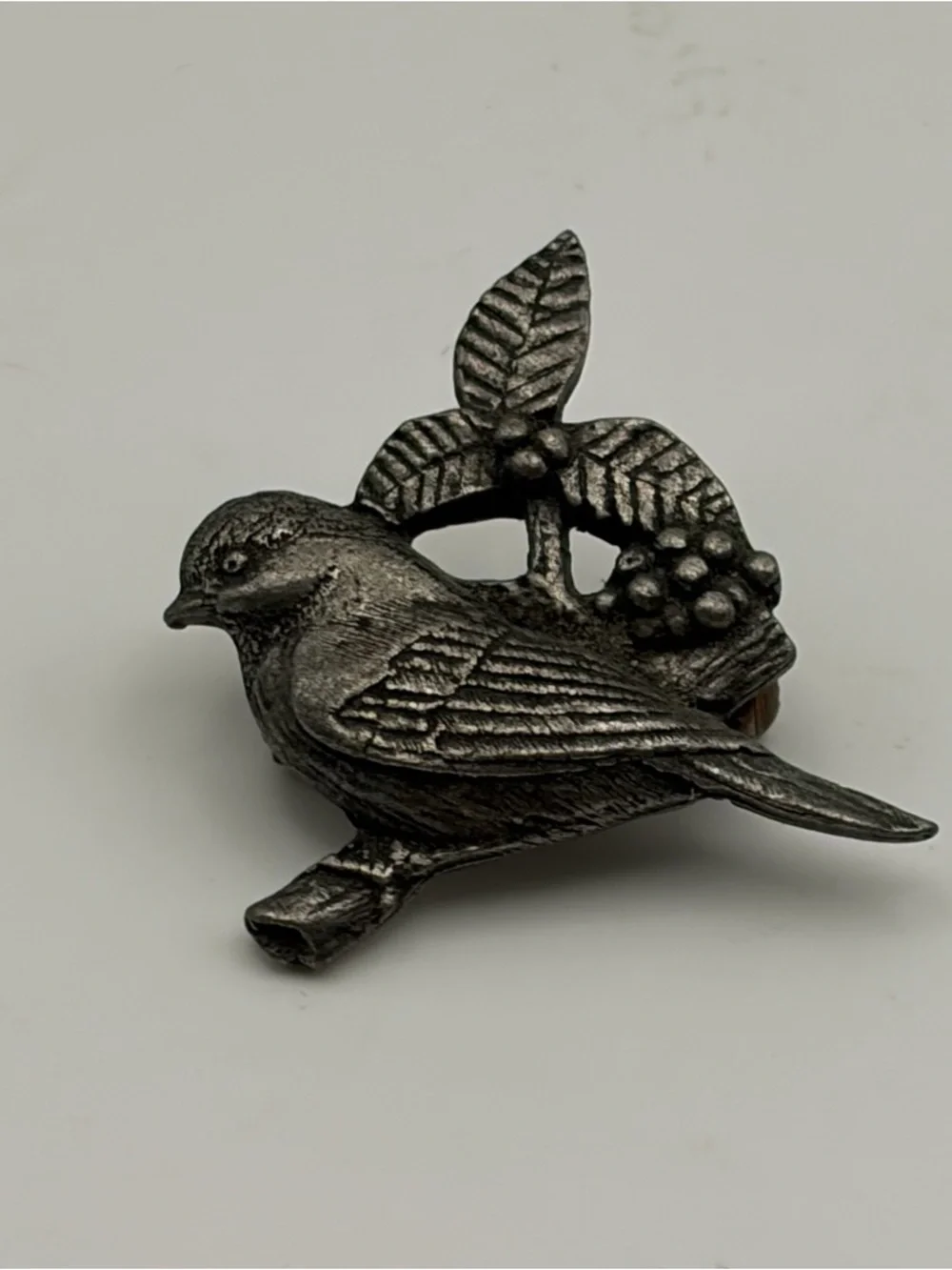 Vintage Birds and Blooms 2002 Limited Edition Songbird Pin Pewter Grandmacore